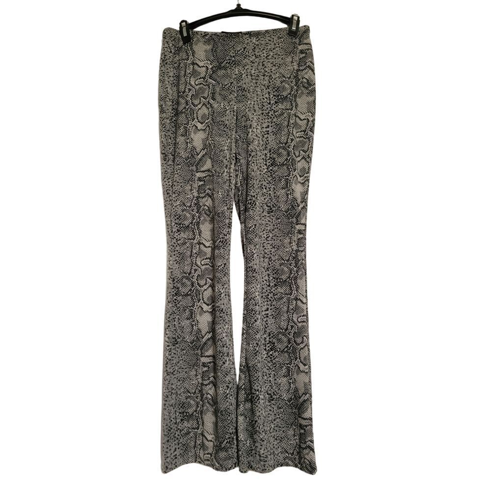 Express Snakeskin Print‎ Flare Pants - Chic Statement Piece